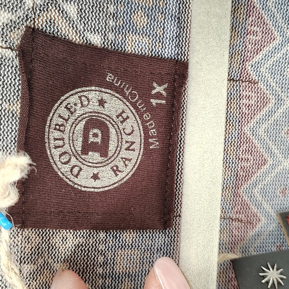 Double D Ranch Open Front Shawl Cardigan Size 1X Multi Autumn Fall Colors - Picture 6 of 11